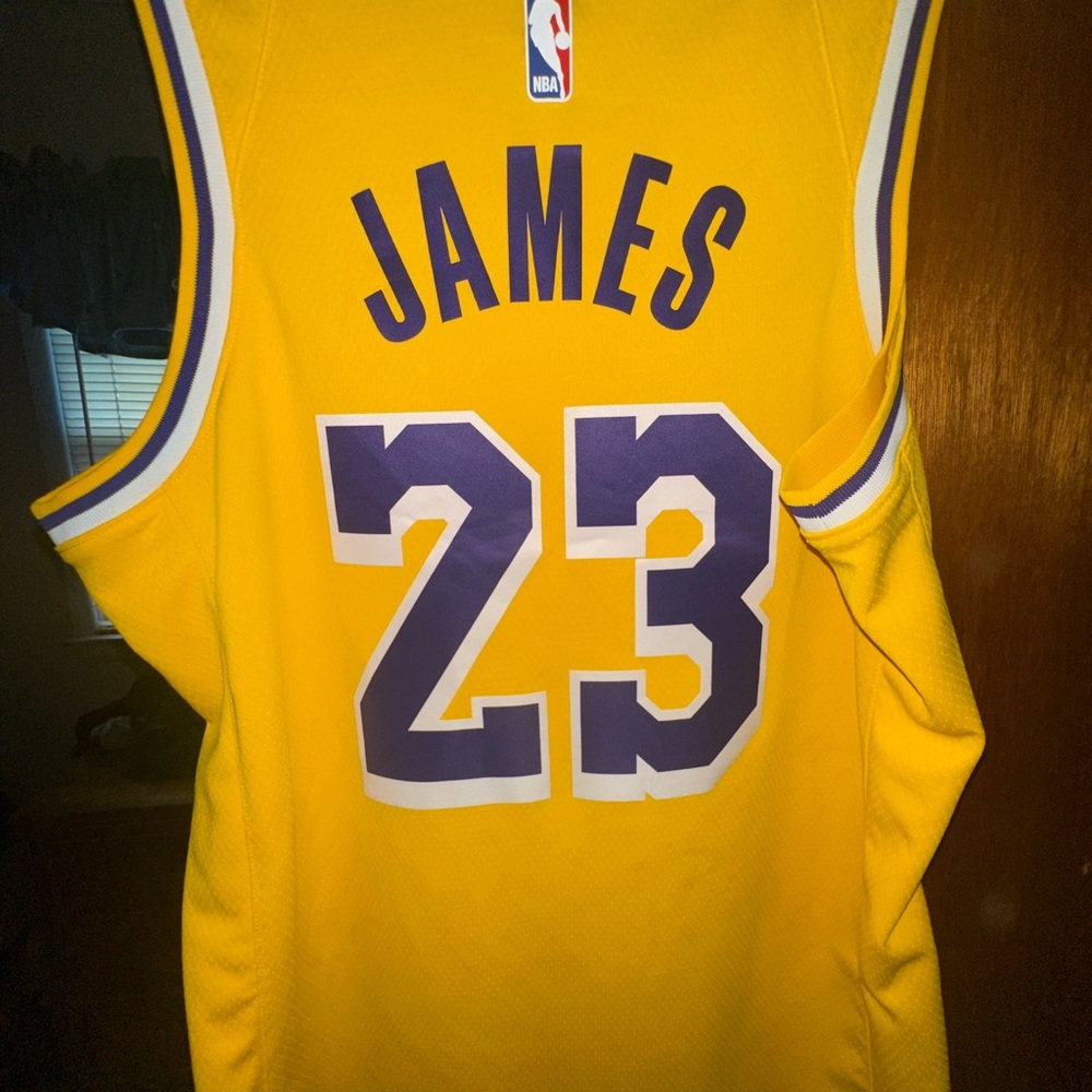 Nike Yellow and Purple Men's Jersey